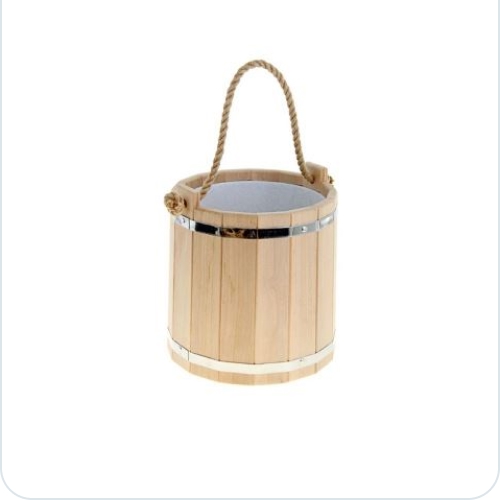 Ведро 10л липа Емеля пластиковая вставка  - фото