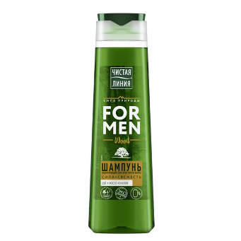  Шампунь Чистая линия 400мл Укрепляющий муж Сила+Свежесть
