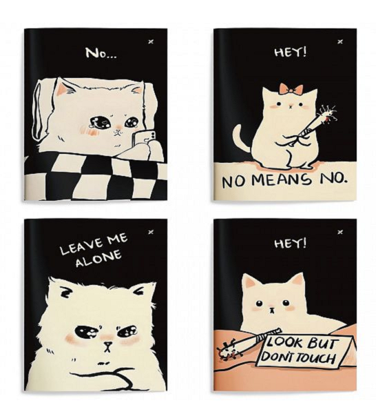  Книжка записная А6 32л кл. Lorex Mood Cat мягк.облож 259660