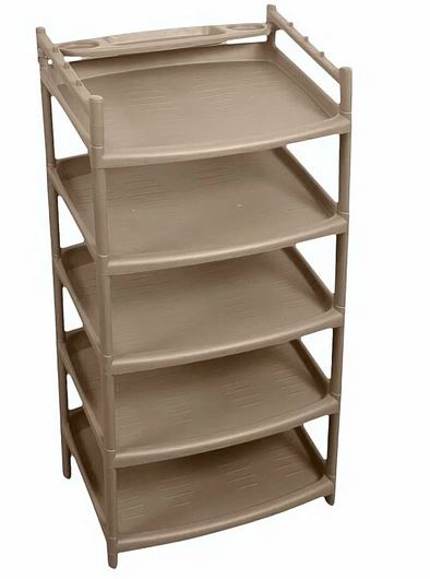  Этажерка для обуви 5-секц Rambai серый 505х410х995 221307435/04