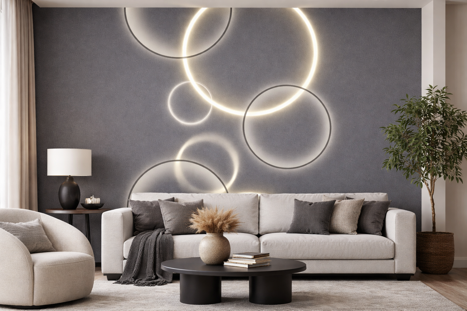  Обои 1,06*10м NA 9139-14 NewAGe Свечение Led винил на флиз основе гор.тисн