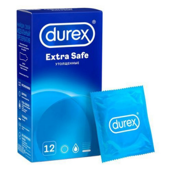  Презервативы Durex 12шт Extra Safe утолщенные