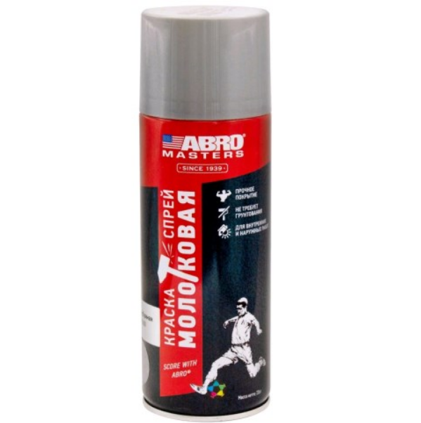  Краска аэрозольная молотковая серебро 1600 ABRO MASTERS SP-HAM-1600-RE