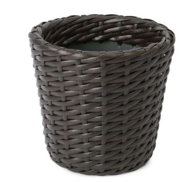  Кашпо искусствен ротанг 12,0л 260х245мм Verda Line венге