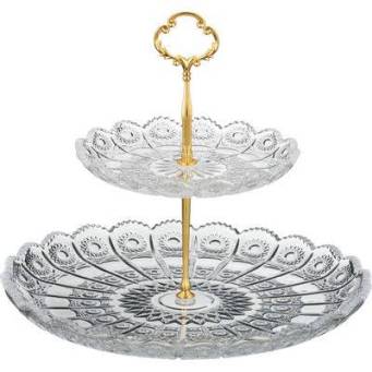 Фруктовница Ø18/30см 2х ярусная Muza Crystal 195-135
