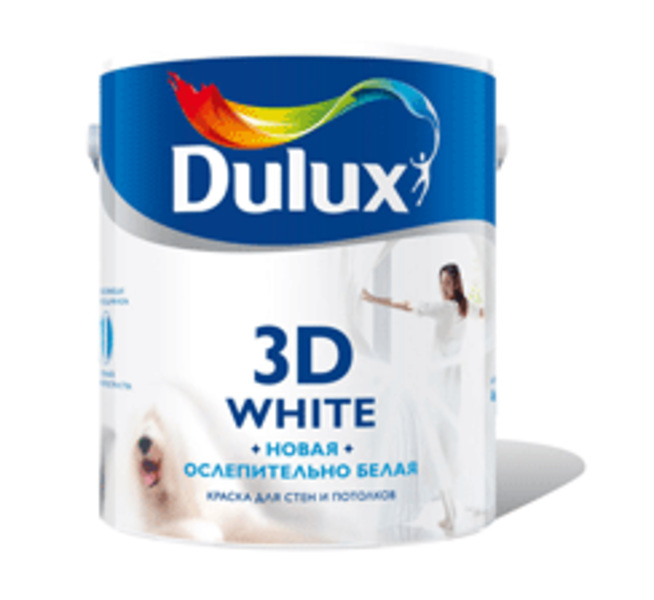  Краска Dulux 3D White ослепит.белая мат. BW 2,5л
