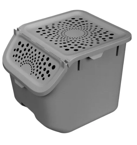  Контейнер для овощей 11,3л пласт 240*280*240мм серый 434292911