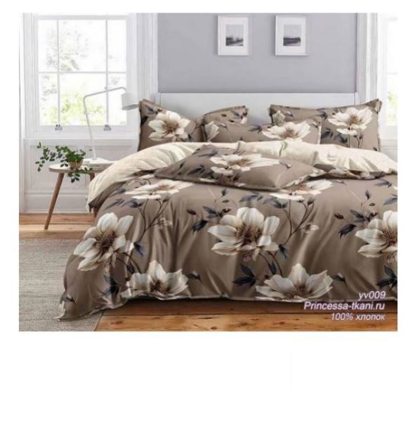  Постельное белье 2,0 поплин Олив.коллекц прост.на рез УУ009