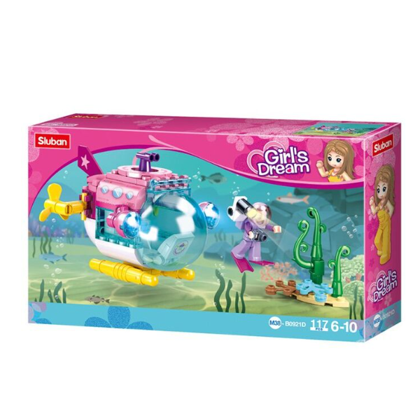  Конструктор Розовая мечта 38-0921D Подводная лодка 623-377