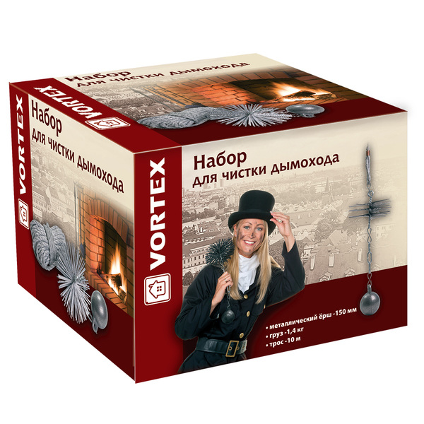  Набор Vortex d150мм д/чистки дымоходов в печах и каминах 62031