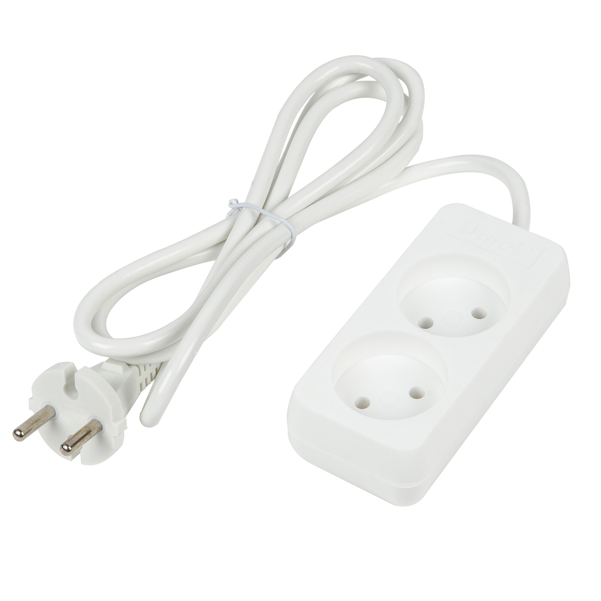  Удлинитель 2-местный 1,5м б/з Ultra бел S-CU2-1,5 Uniel UL-00009975
