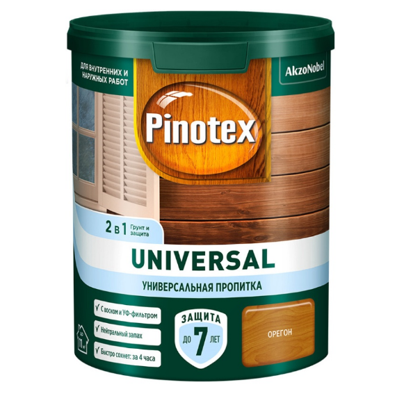  Пропитка универсальная 2в1 0,9л орегон Pinotex/Omnitex Universal