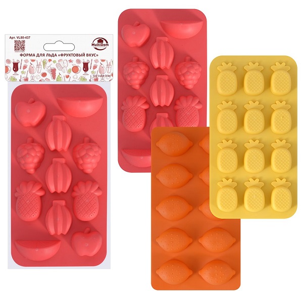 Форма для льда Фруктовый вкус силикон VL80-437
