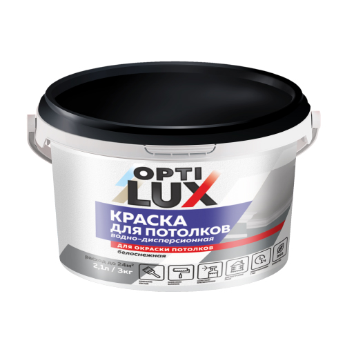  Краска в/д для потолков белоснежная Оптилюкс 3кг Ижсинтез (у4) Ж