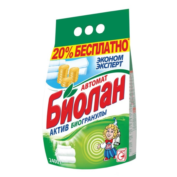 Стиральный порошок Биолан автомат 2,4кг Эконом Эксперт 381-4