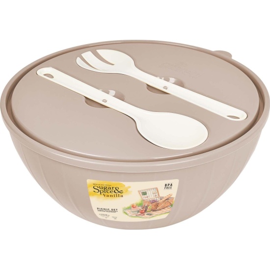  Набор салатников 5шт 4х0,6л+5л с прибор латте SE182712005 Vanilla