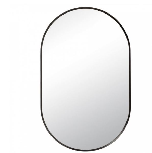  Зеркало настенное овал алюминий 50*80см черный 8050-Zm1