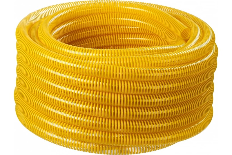  Шланг 25мм(1") 30м напорно-всасывающий со спиралью ПВХ 10атм Зубр 40327-25-30