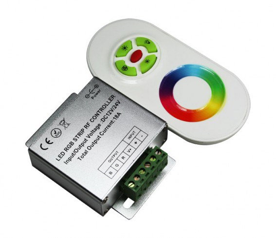  Контроллер для св/д ленты RGB 144W 12V бел+ пульт сенсор Gauss