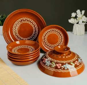  Набор блинный 7пр керам роспись 207021