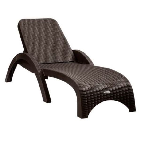  Шезлонг плетеный антрацит RATTAN OLA DOM 
