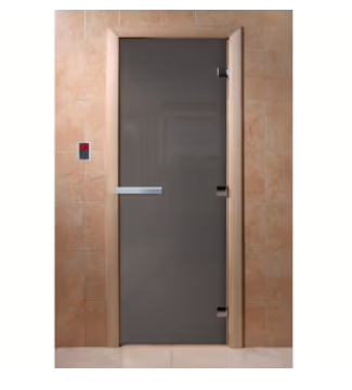  Дверь банная 190х70см Графит 8мм стекло DoorWood