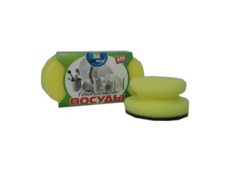  Губка для посуды 2шт круглые (уп.72шт) ГК2035 УфаПак ххх