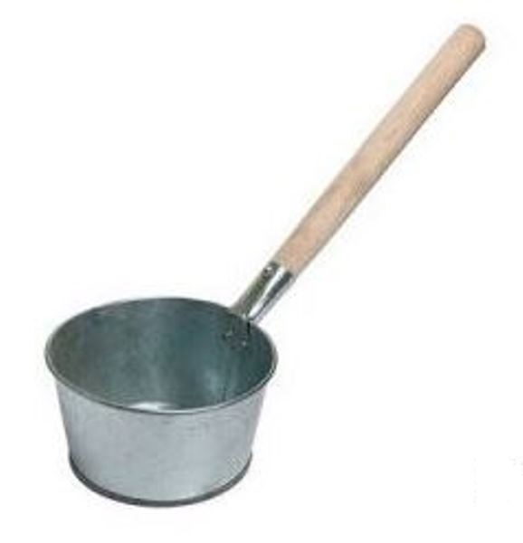  Ковш оцинкованный 2,5л с деревянной ручкой Мко25