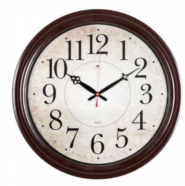  Часы настенные круг 48см коричневый Классика Рубин 4840-002