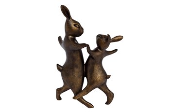  Статуэтка Танцующие кролики цв.бронза 18х13х30,5см GARDA DECOR