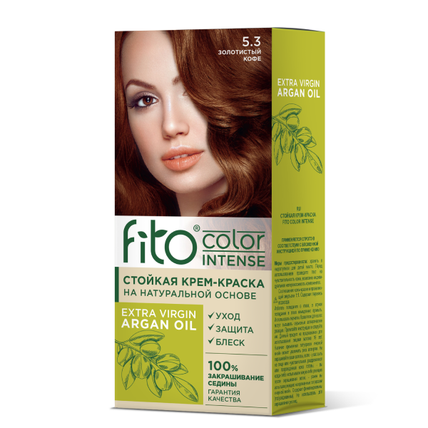  Краска для волос 5.3 золотистый кофе Fitocolor intense