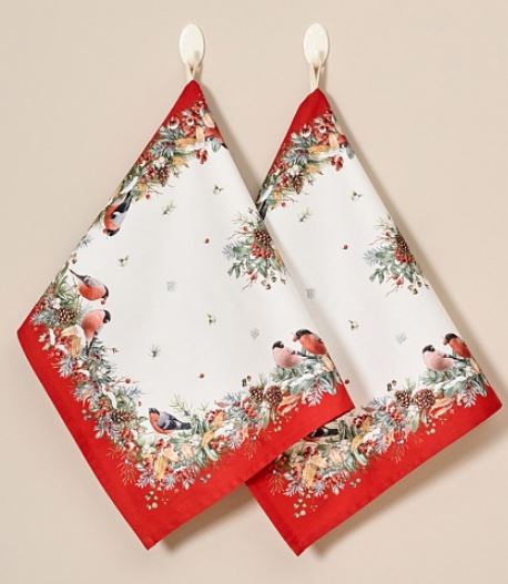  Набор полотенец 40*60 морозко снегири хлопок 850-745-6