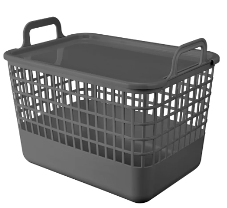  Корзина 15л с крышкой Ково 320*224*255мм серый 435218211