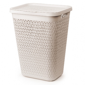 Корзина для белья 55л Элемент бежевый М8902