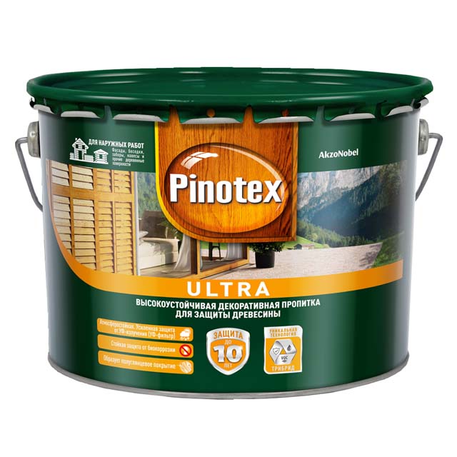  Влагостойкая лазурь Pinotex Ultra 9л палисандр 