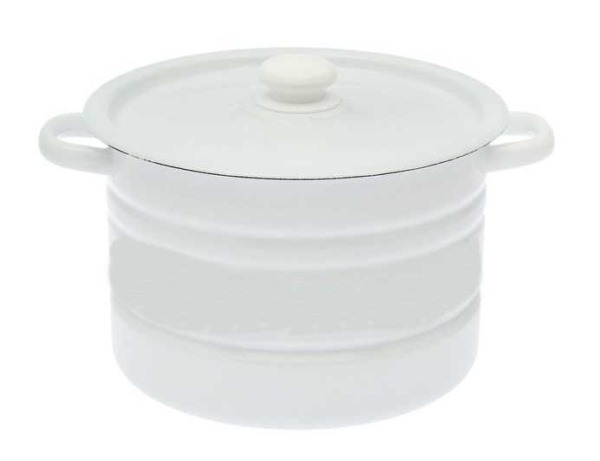  Кастрюля эмалир. 8,0л светлая без декора С41620.3
