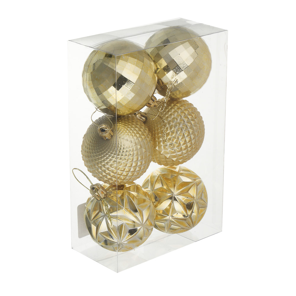  Набор шаров 6шт 6см золото 373-537 Сноу Бум