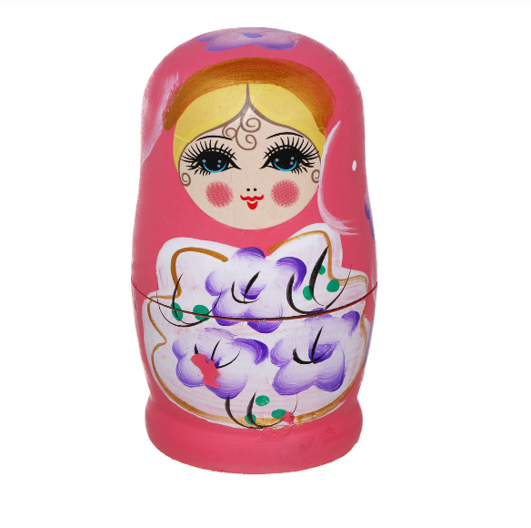  Матрешка 5шт дерево 11,5*5,5см 5 дизайнов 262-152