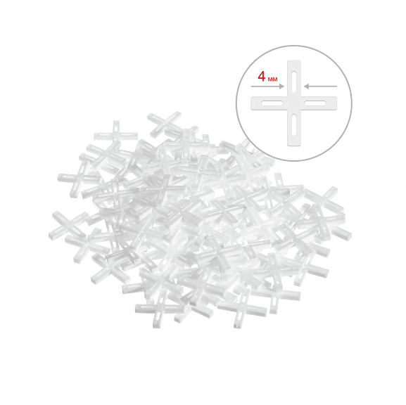  Крестик для кафеля 4мм уп.100шт 33811-4 ЗУБР