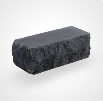  Кирпич силикатный М125-200 утолщ рустиров углов 25х12х8,8см черн (уп.308)