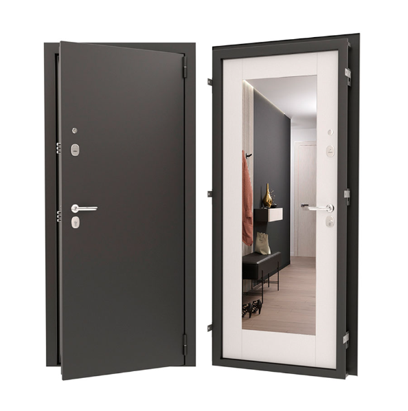  Дверь металлическая 2050*980 Флэт 80 16 Нарцисс Левая хром