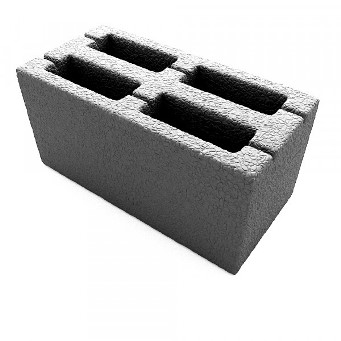  Блок керамзитный 4-х щелевой (12-14кг.-1шт)