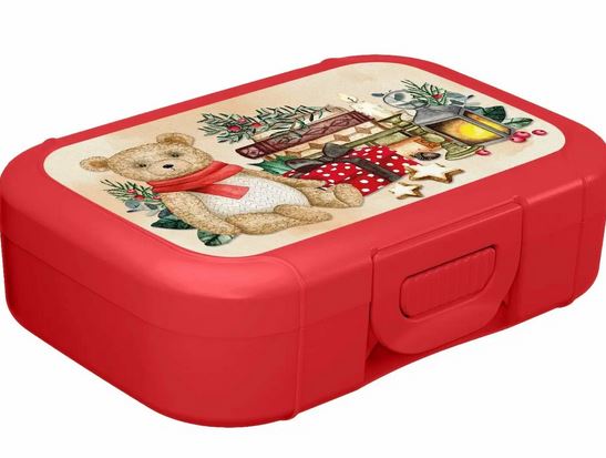  Ланч-бокс 0,85л Игрушки пластиковый с декором красный 223145806/0350