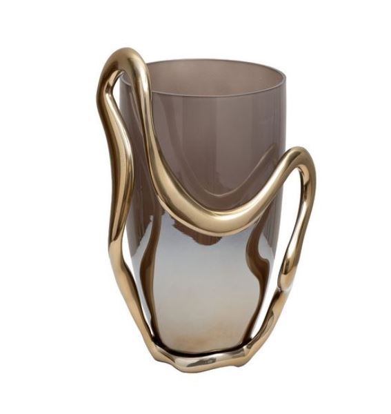  Ваза декор. стекл Флоу (Flow)18х17,5х31см 69-22681 GARDA DECOR