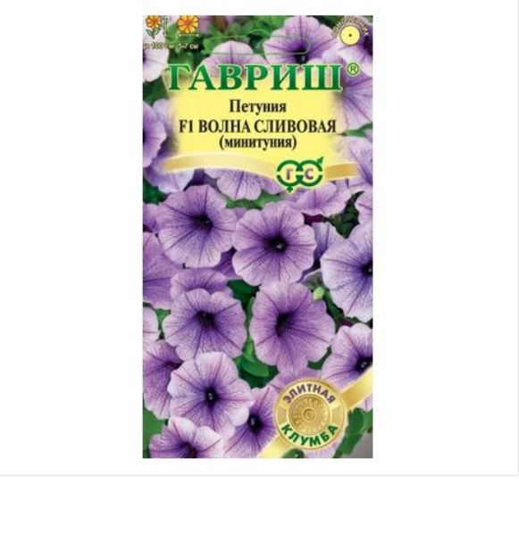  Петуния Волна сливовая F1 суперкаск 4шт Гавриш