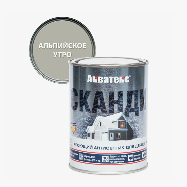  Кроющий антисептик Акватекс Сканди альп.утро 0,75л арт.90161/65100 Рогнеда 