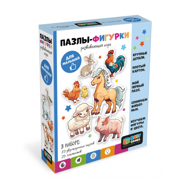  Пазл фигурки Baby games Ферма 08524