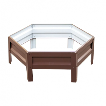 Клумба оцинкованная d 1000 шоколад - фото