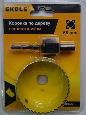  Коронка по дереву 89мм с хвостовик Skole SD6-89