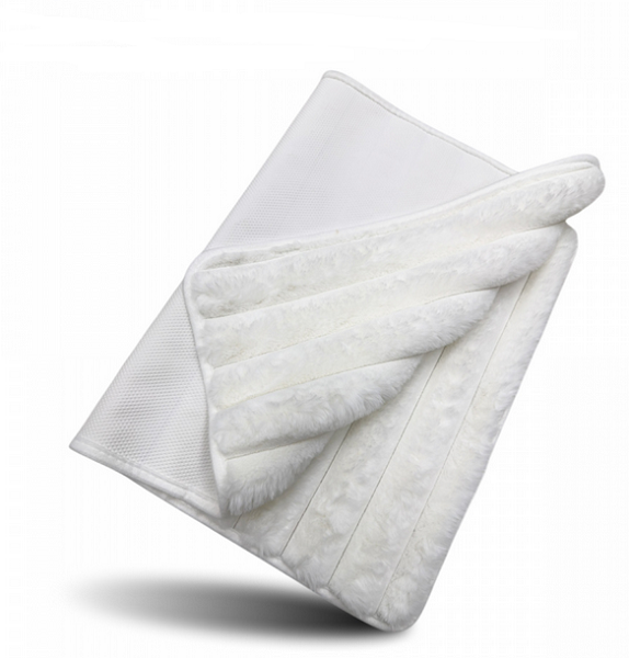  Коврик для ванной плюшевый Волны 50*80см белый  My Bunny 14759